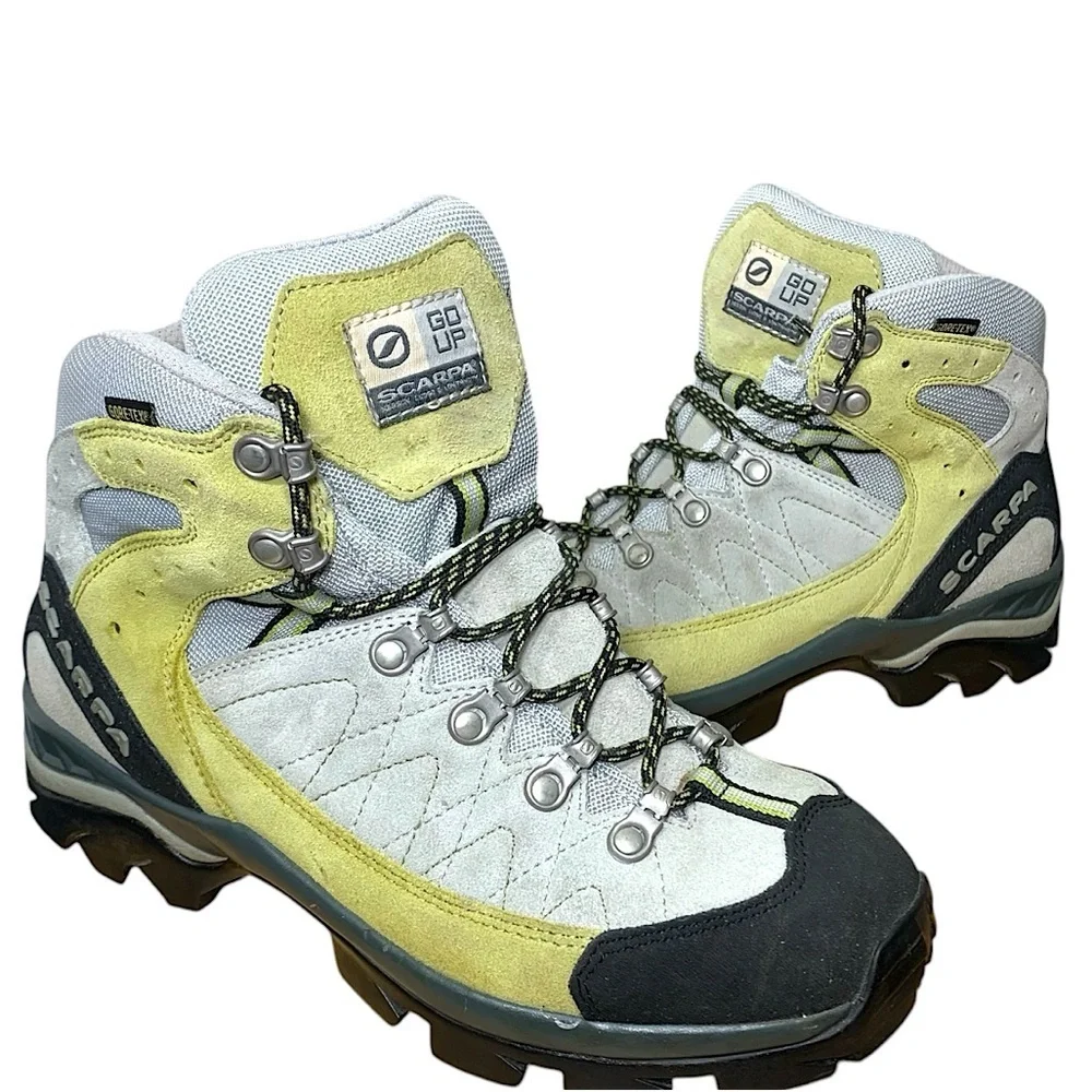 Scarpa Kailash GTX Hiking Boots Sz 40 EU W8.5/M7.5 Suede Gray Mountain Gorpcore - Picture 1 of 16